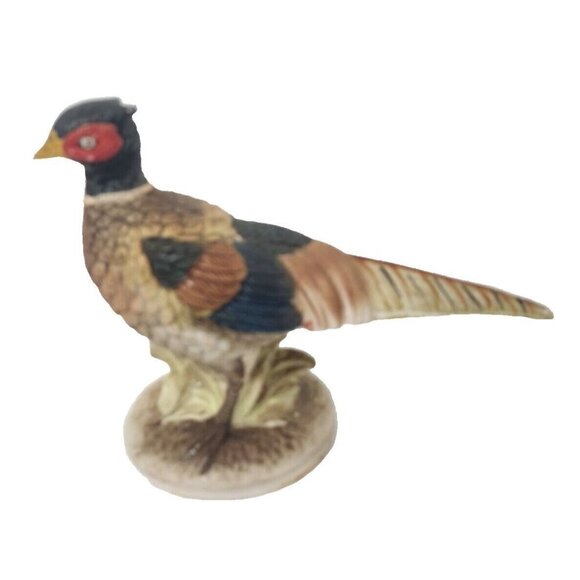 Vintage Lego Japan Ring Necked Pheasant Game Bird Ceramic Figurine Salt Shaker - Picture 1 of 12